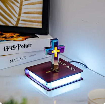 Magnetic Levitating cross and bible